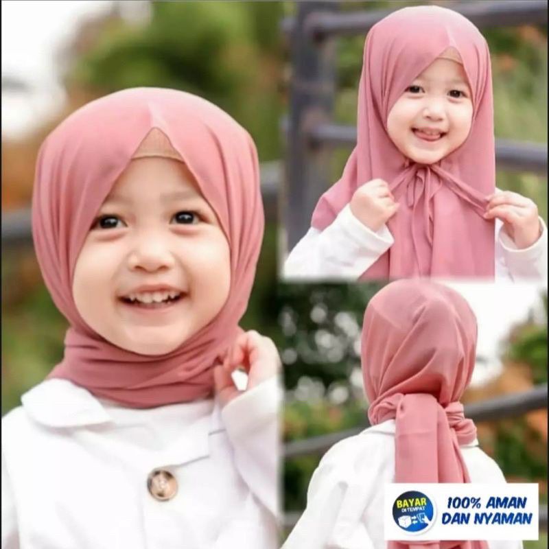 Pasmina Instan Anak / Pashmina Instan Anak / Pasmina Tali Bahan Anak