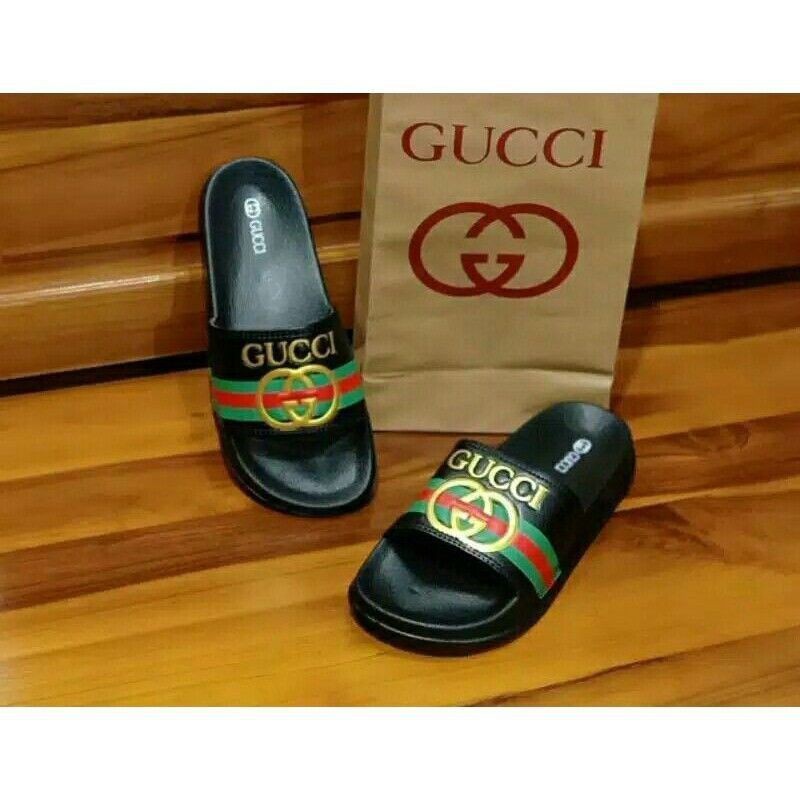 Sandal Slide Benassi Gucci Pria Wanita Terbaru Kekinian Sandal Slop Karet Cowo Cewe