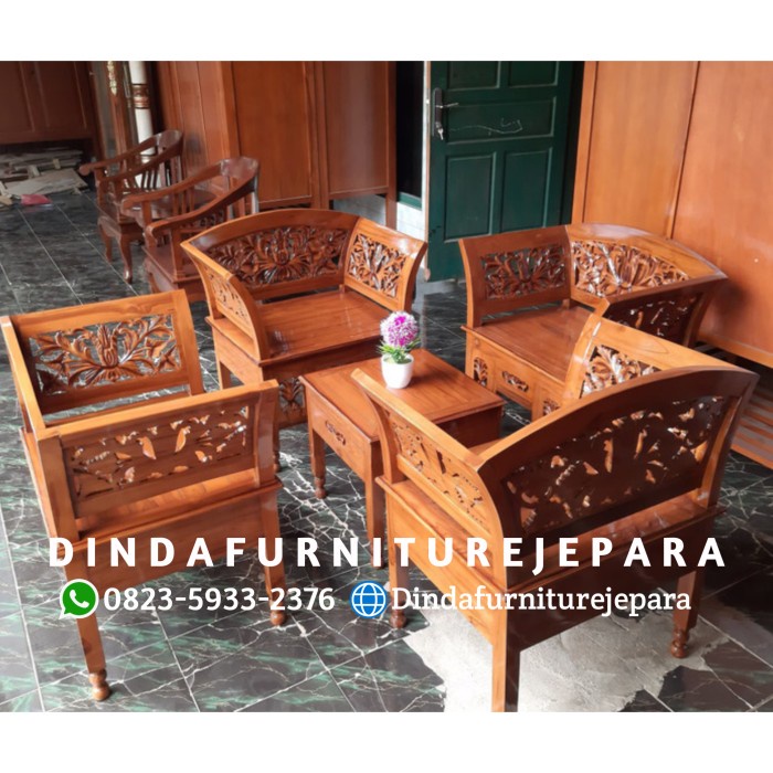 kursi tamu jati kartini full ukir