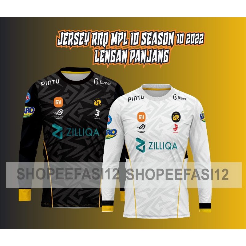 Jersey RRQ 2022 MPL S10 Lengan Panjang new (Free Nickname)