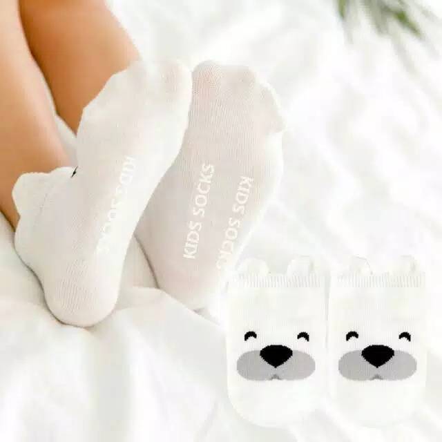 Kaos Kaki Bayi Import Korea karakter Hewan/ Kaos Kaki Anak (0 - 2 Tahun)