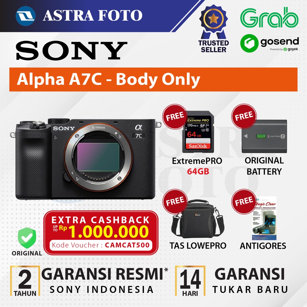 Sony Alpha A7C - Sony A7 C- Sony A7C Body Only - Original
