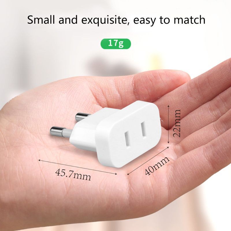 Vivi Adapter Konverter Power Socket Plug Us Jack Ke Eu 4mm Untuk Travel