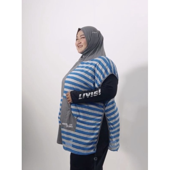 Livigi Sport - Vest Hijab Livistripe Bigsize Kerudung Rompi Wanita Muslimah Super Jumbo