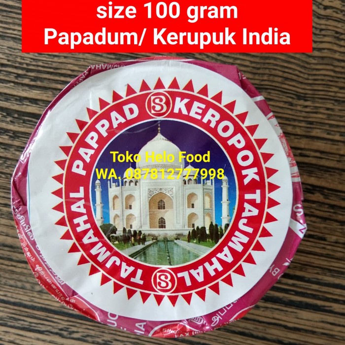 

NEW Papad Taj mahal Papadum Kerupuk India Keropok Tajmahal Appalam Apalam