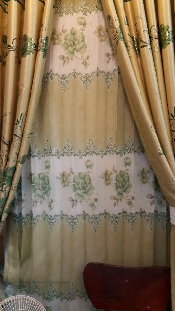 Gorden Vitrase prisket  hijau