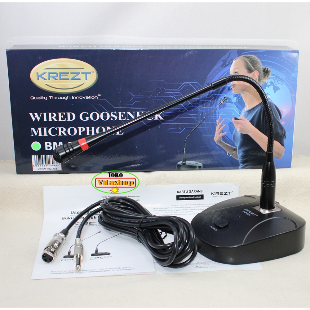 MIC PODIUM KREZT BM-301 MICROPHONE MEJA MIKROFON GOOSENECK / MIK ORIGINAL