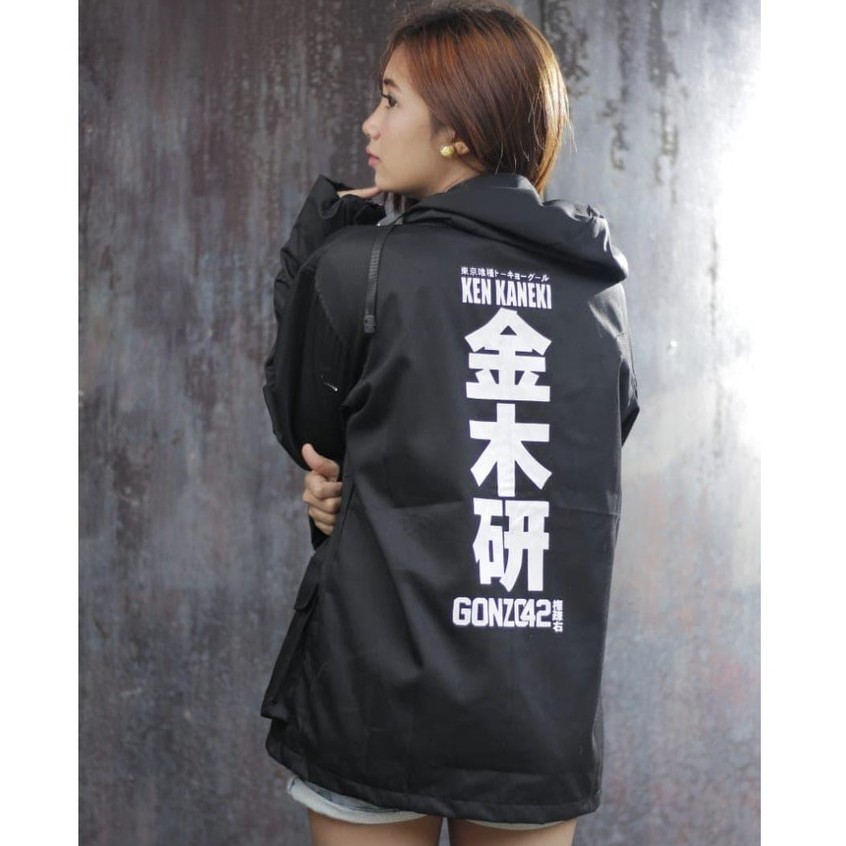 Jaket Parka Kaneki Tokyo Ghoul Black