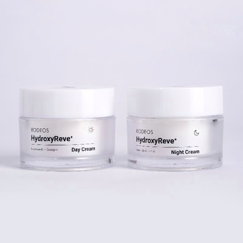 RODEOS CREAM HYDROXYREVE+ DAY CREAM NIGHT CREAM RODEOS AHA BHA PHA 30 GRAM FREE SISIR SAKU