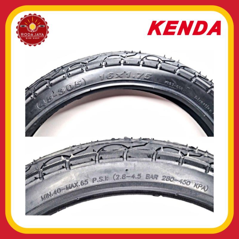 KENDA 16 x 1.75 Ban Luar Sepeda