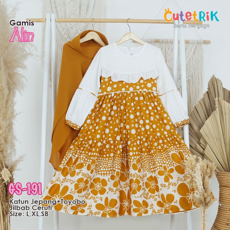 GAMIS ANAK CUTETRIK ALIN GS-191ORI TERBARU 2022 GAMIS ANAK TERBARU 2022