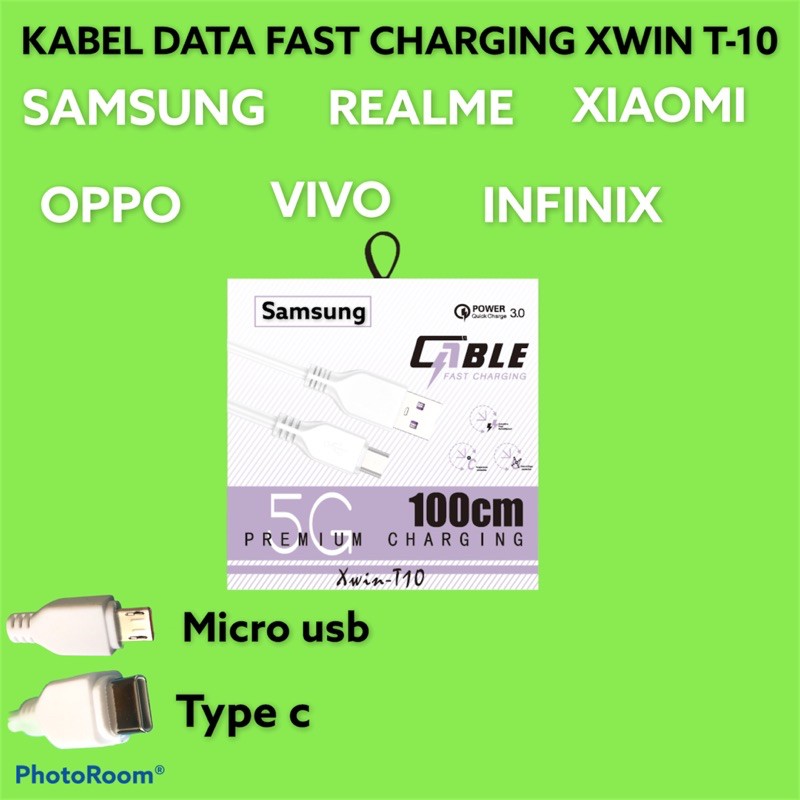 【Shero】Kabel data XWIN T-10 Fast charging Micro&amp;TipeC