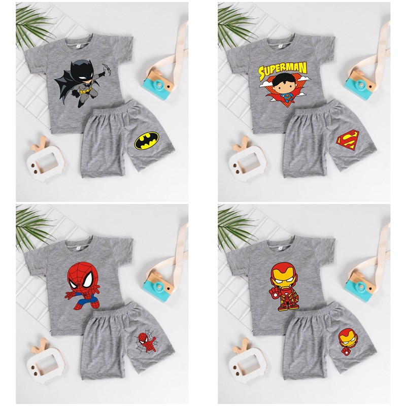 SETELAN ANAK KARAKTER / SET BAJU ANAK COWOK KARAKTER &quot;SUPERHEROES&quot;