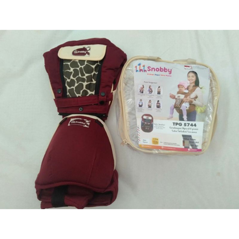 NEW gendongan hipseat snobby savanna 6 posisi ,saku sirkulasi resleting
