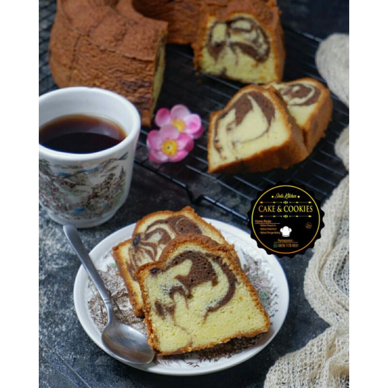 

Marmer cake bebas pengembang & bebas pelembut