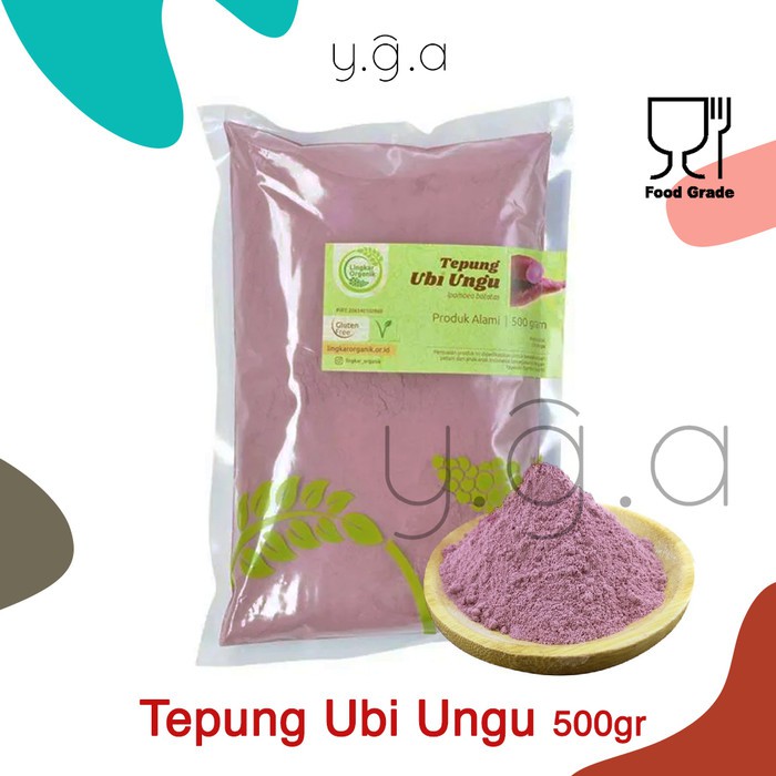 Jual Tepung Ubi Ungu Lingkar Organik 500gr / Purple Sweet Potato Flour ...