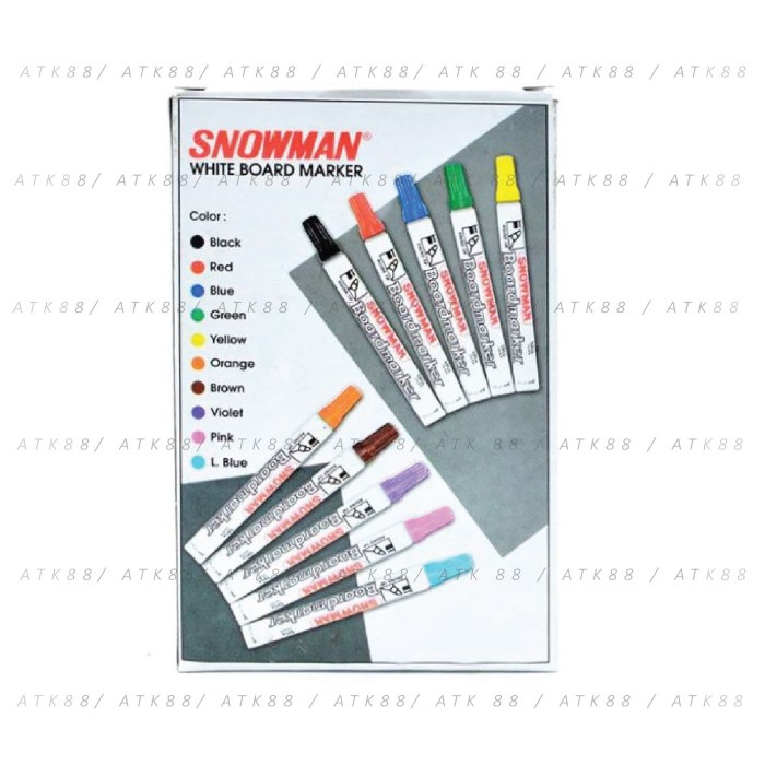 

TULIS-ALAT- SPIDOL WHITE BOARD SNOWMAN BG-12 - MERAH -ALAT-TULIS.