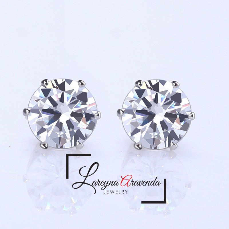 Anting Wanita Titanium Asli Crystal Kristal Zircon AAA ET001