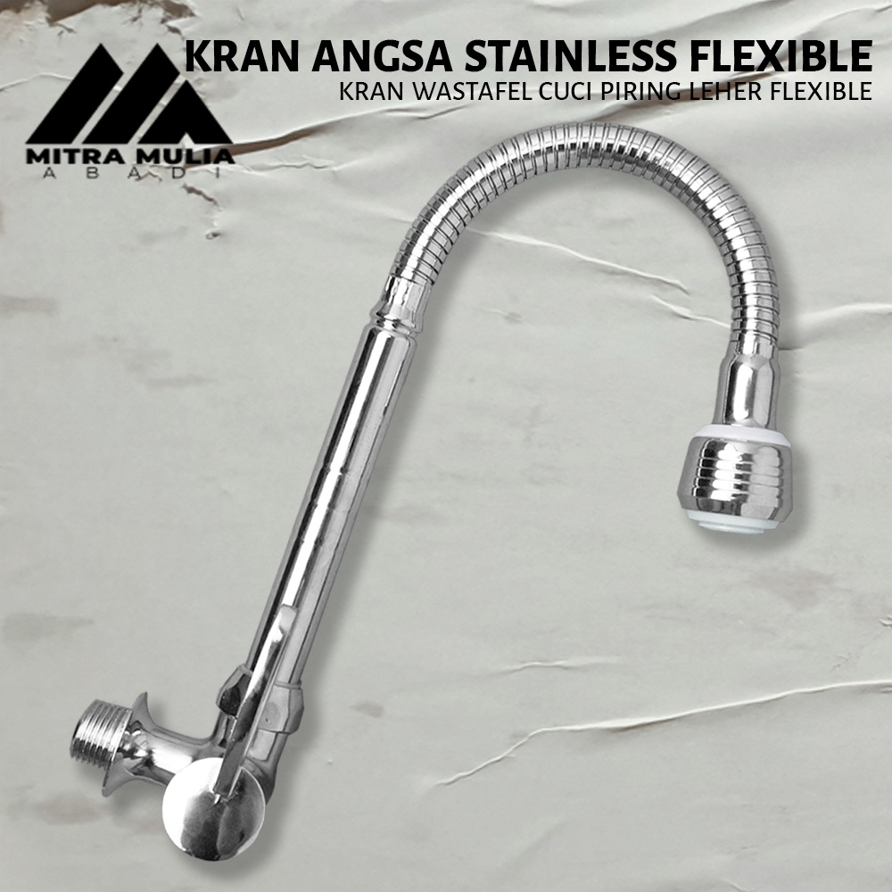 Kran Angsa Flexibel Stainless / Keran Cuci Piring