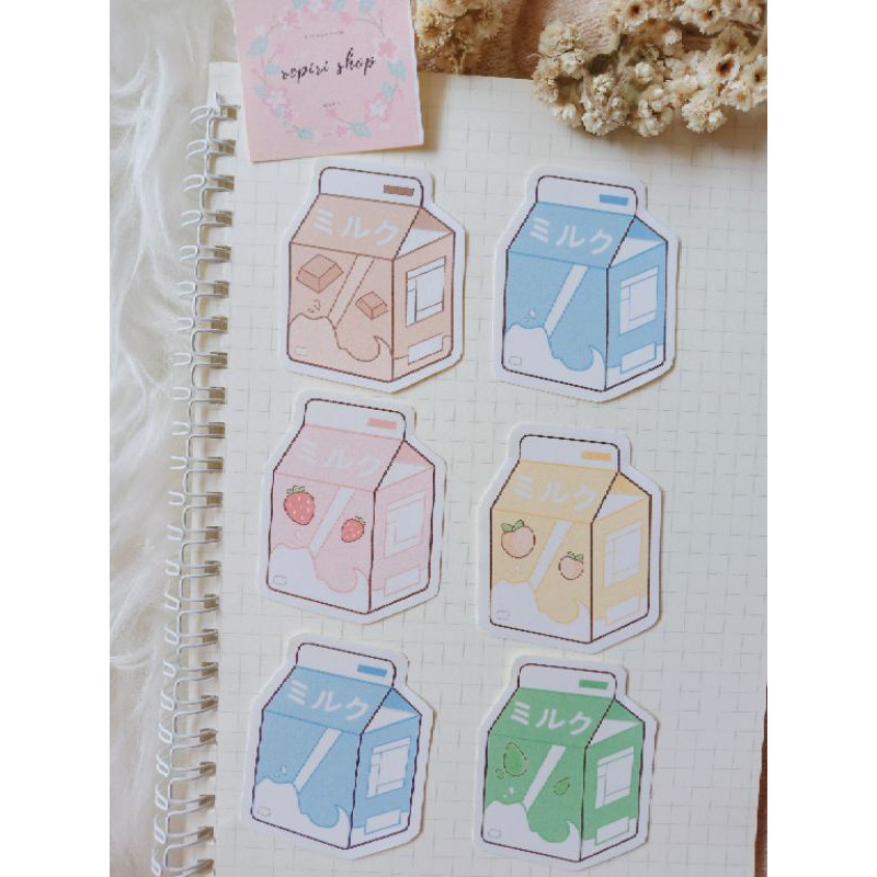 

MILK STICKER SET DIE CUT