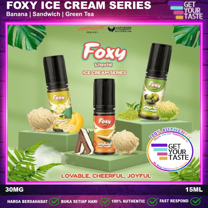 Jual Liquid FOXY Salt Nic Ice Cream Series 15ML by Vapeshouse Indonesia