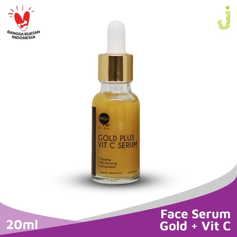 PIPIQIU Gold Plus Vit C SERUM GLOWING BPOM/SERUM WAJAH PIPIQIU FACE SERUM GOLD VITAMIN C BPOM LIP SERUM