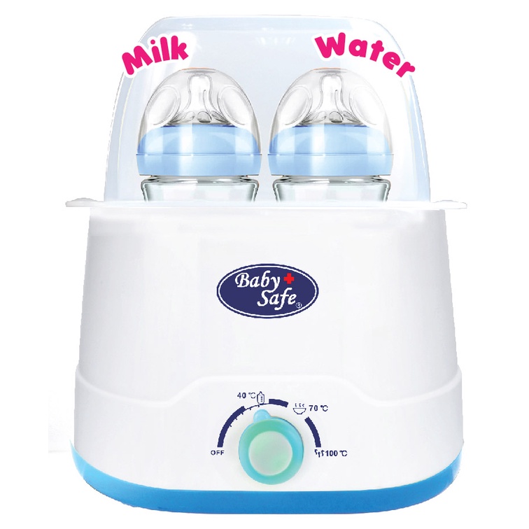 Baby Safe Twin Bottle Warmer Steril dan Penghangat ASI Isi 2 Botol