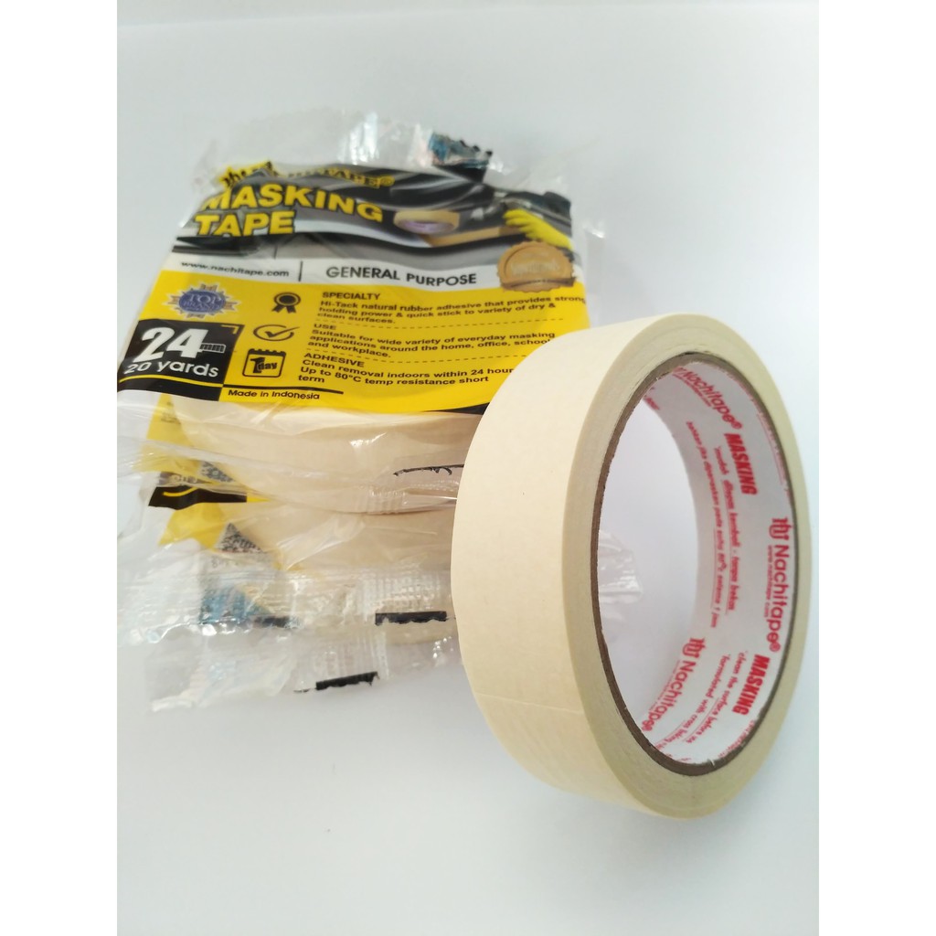 

(PCS) SOLASI KERTAS NACHI TAPE MASKING 24MMX20 YARD