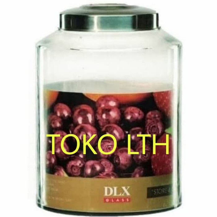 Toples Kaca Asinan 1 Seal 15 Liter Dlx Canister Jar Besar Manisan