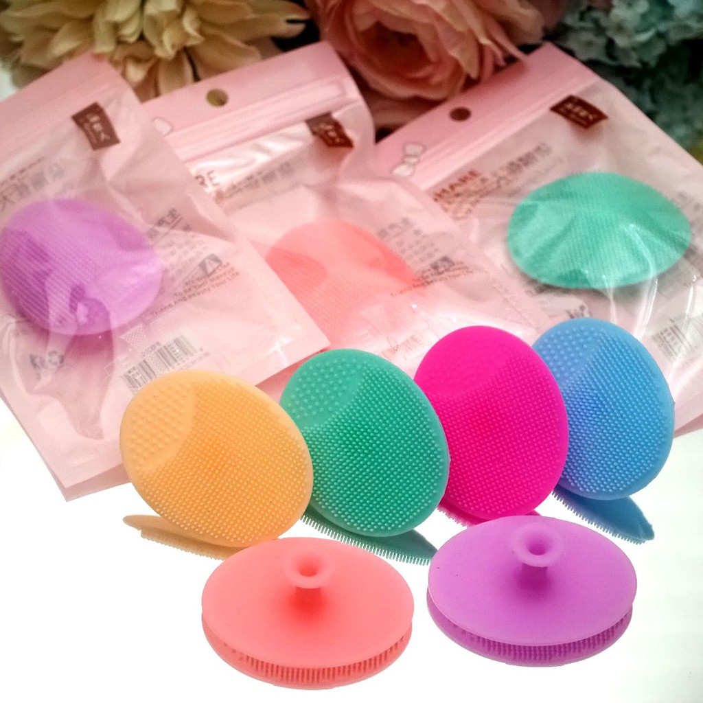 Pembersih Wajah Jelly Silikon Bulat Elastis Lembut Sikat Komedo Facial Muka Make Up Makeup Silicon