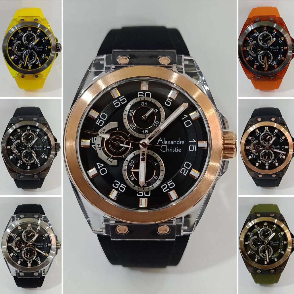 Jam Pria Alexandre Christie AC6546 AC 6546 Original Garansi Resmi Alexander Christie Free Baterai