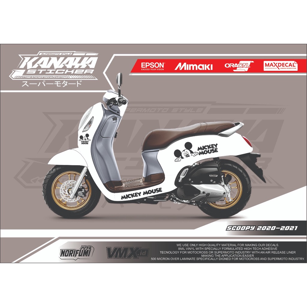 STICKER CUTTING SCOOPY / STICKER SCOOPY CUSTOM/ STICKER CUTTING SCOOPY TERMURAH-KNY2022
