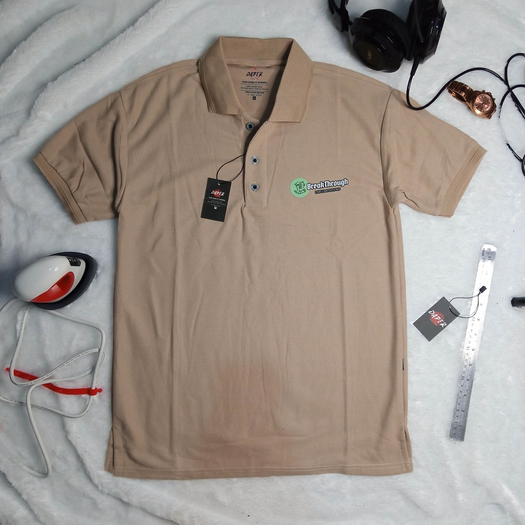 Kaos Kerah Pria Distro Polo Shirt Jumbo Big Size Motif Breakthrough