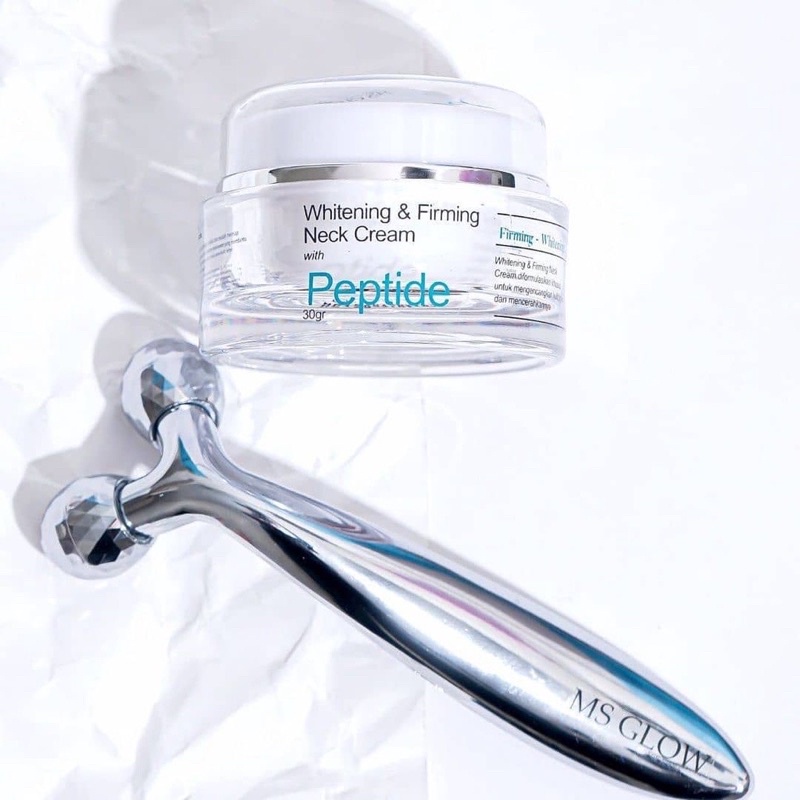 neck krim ms glow / roller ms glow / pemijat wajah / alat pengencangan wajah