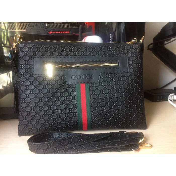 Tas Wanita Fashion Handbag Tas Import Gucci Clutch Emboss Berkualitas