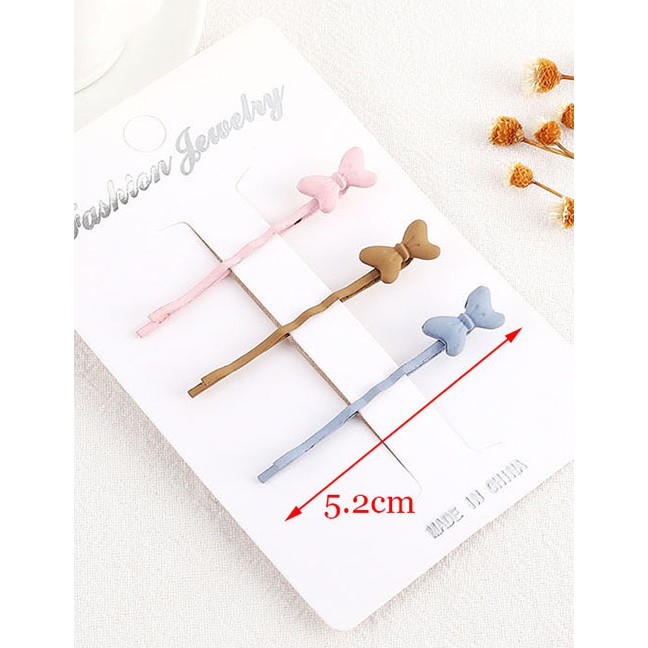 LRC Jepit Rambut Fashion Random Color Small Bow Hair Clip Y61423