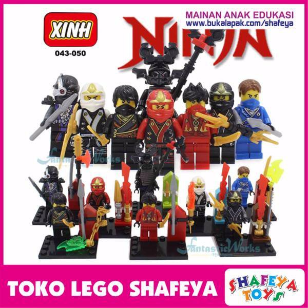 Mainan Lego Kw Ninjago Xinh X 043 - 050 Ninja Minifigures Isi 8pcs
