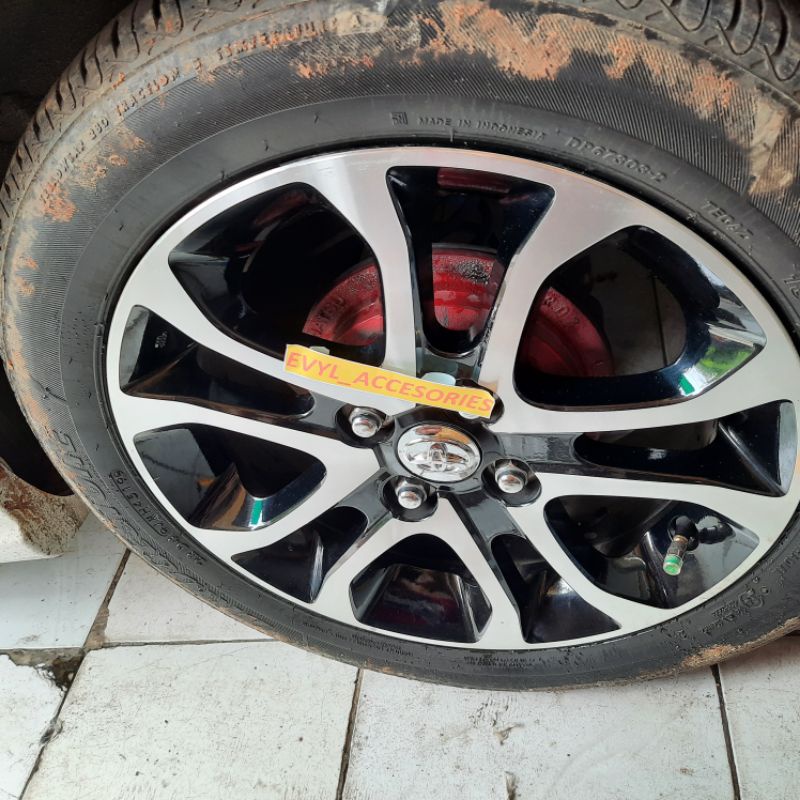 DOP VELG TUTUP AS RODA TOYOTA AGYA DAN TOYOTA CALYA WIGO CHROME CROME 1SET