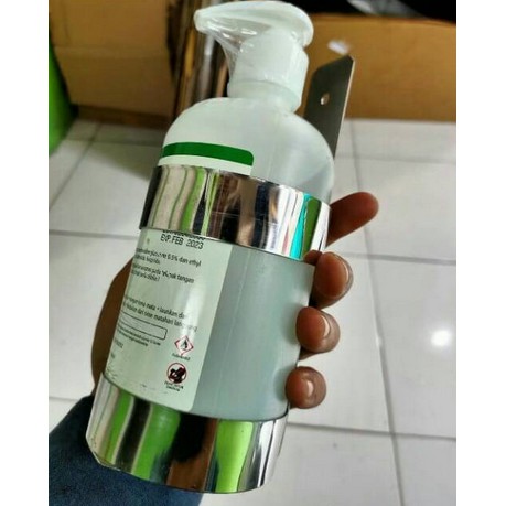 Bracket Hand sanitizer Botol 500ml Steinless sdh termasuk Paku dan Fisher