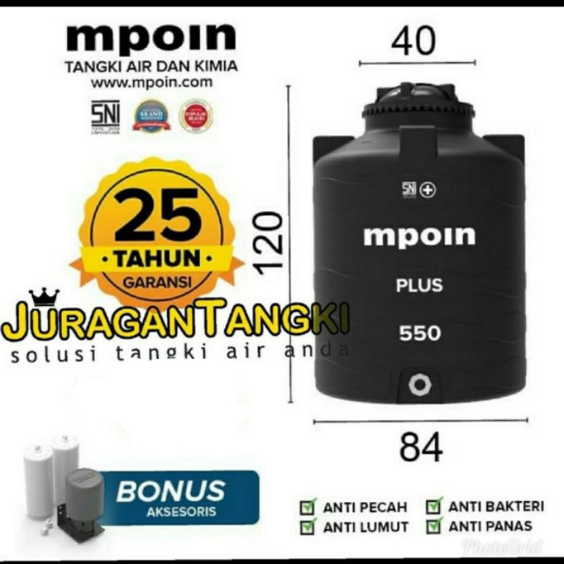 Tangki air tandon 550 Liter WAVE | Toren Air | Tandon Air