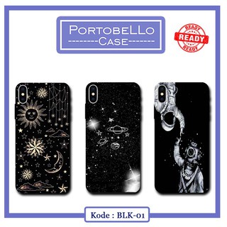 (SOFTCASE) black sky astronaut case pelindung hp xiaomi mia1/mi5x mia2/mi6x mia2 lite/redmi 6 pro mi