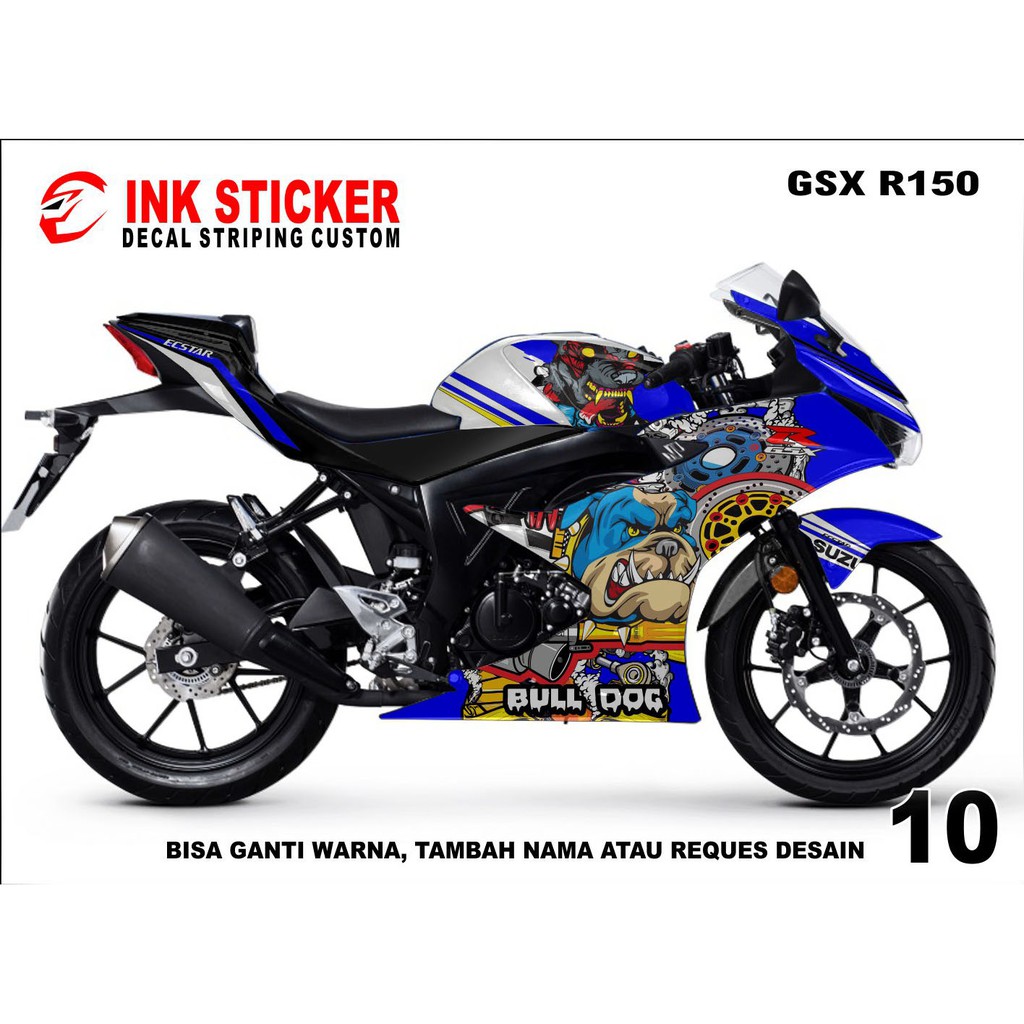 Sticker Decal GSX 150R 10 Fullbody, Decal Suzuki GSX 150