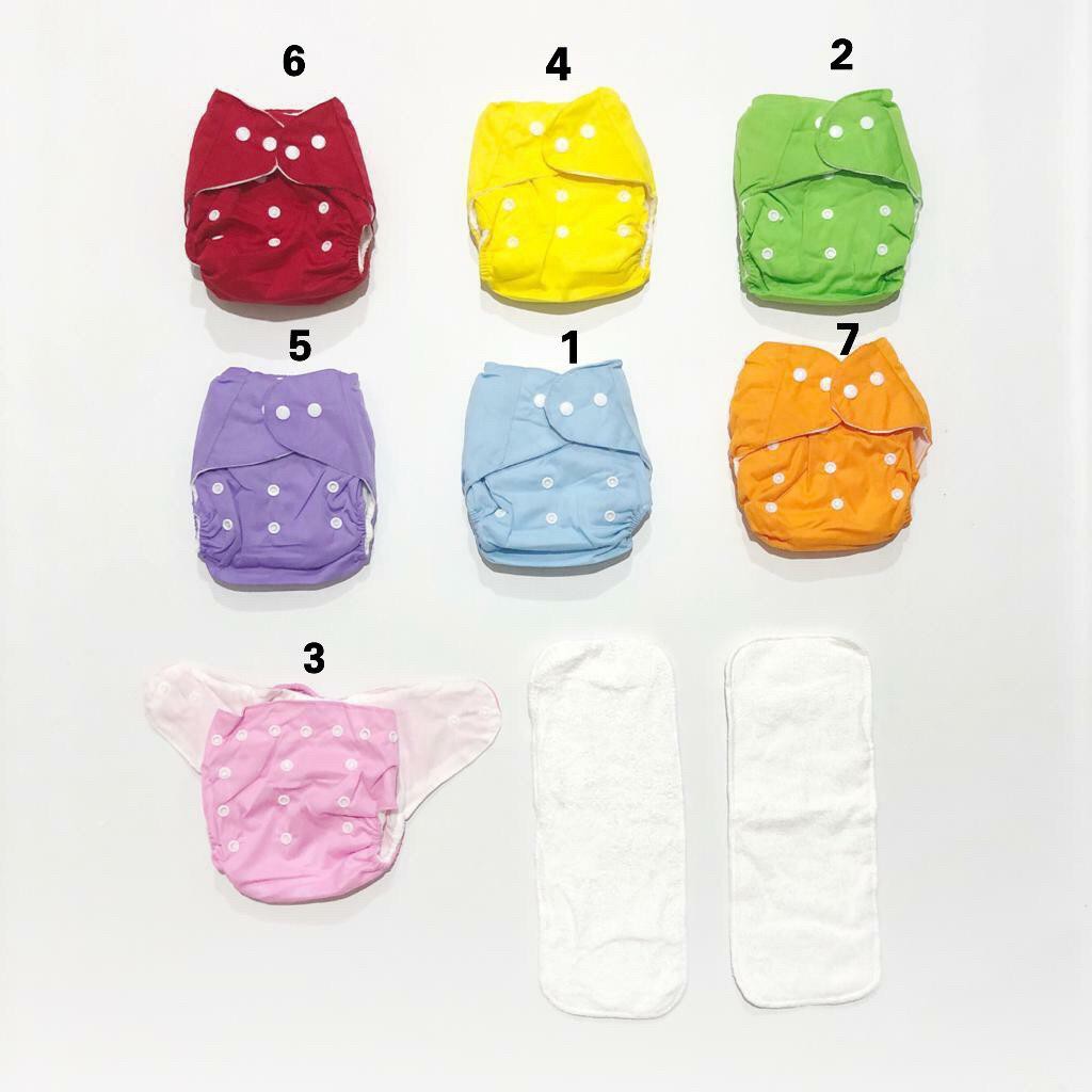 LIN003 - Cloth Diaper Polos + 2 pcs INSERT PAD Baby Premium, Soft &amp; Comfortable Cotton