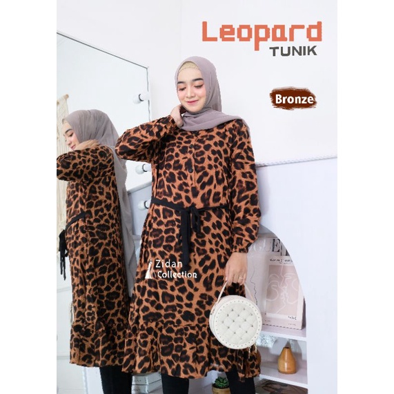 LEOPARD TUNIK, DRESS MACAN, MOTIF MACAN-TUNIK MACAN TERBARU 2021 BAHAN RAYON VIECOSE