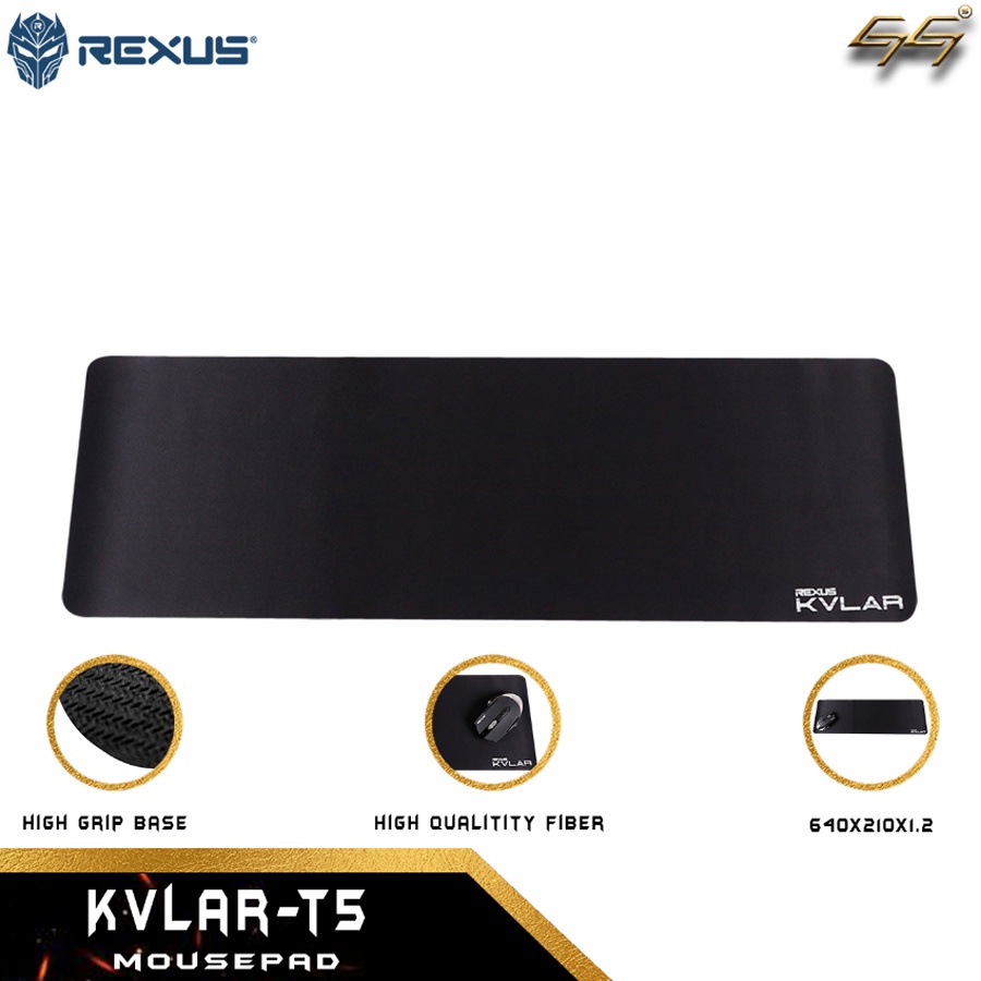 Mousepad Gaming Rexus KVLAR T5 T-5 Gaming Mouse Pad