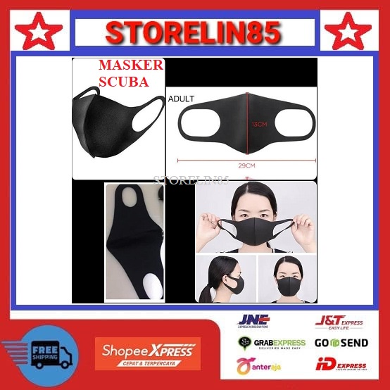 Masker Scuba Kpop Masker Korea Masker Anti Debu Scuba Bisa Di Cuci dan Pakai Ulang