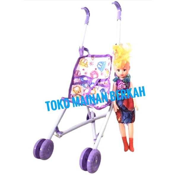 STROLLER BONEKA BAYI | STROLLER BABRIE | MAINAN TROLI BARBIE | MAINAN TROLI BAYI