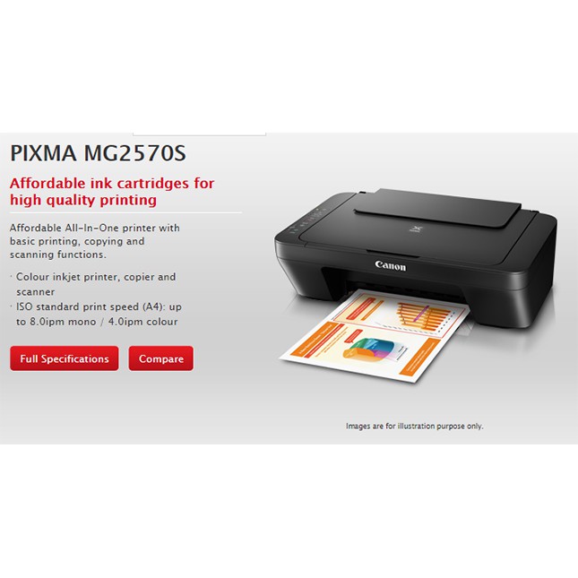 PRINTER CANON PIXMA MG2570S PRINTER ALL IN ONE MG 2570 S RESMI