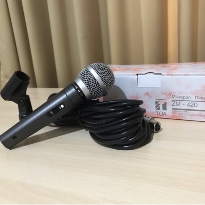 MICROPHONE MIC CABLE MIKROPON MIK KABEL TOA ZM-420 - 7.5M ORIGINAL ORI BAGUS TERLARIS TERBAIK GARANSI