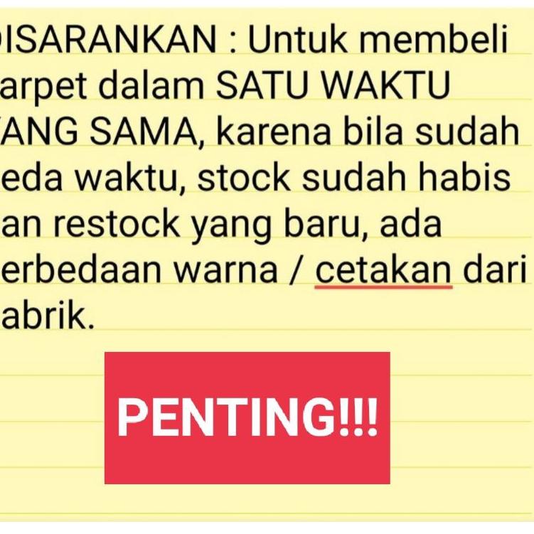 Terbaru.. KARPET PLASTIK/KARPET LANTAI VINYL SPONS PERLAK LANTAI UKURAN L 2m TEBAL 1.2mm dijual  per